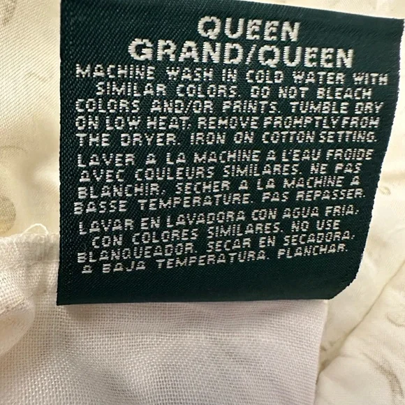 Ralph Lauren Rose Vibe Tonal Queen bedskirt - Picture 2 of 4